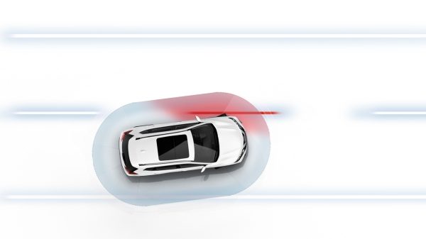 Ілюстрація: попередження про з'їзд з смуги руху в Nissan X-TRAIL