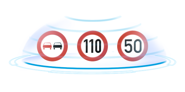 Ілюстрація: система розпізнавання дорожніх знаків в Nissan X-TRAIL